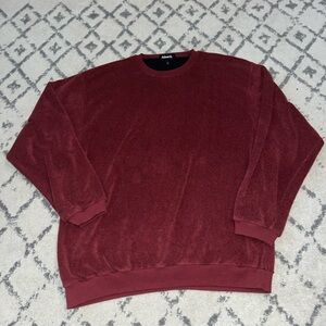 Men’s Ashworth Maroon Sherpa Crewneck Sweater